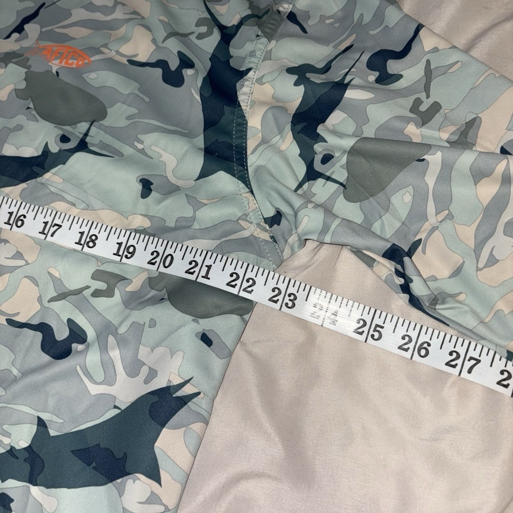 AFTCO Fishing Shirt Mens XL Blue Camo Marlin‎ AFTECH Performance Long Sleeve - Picture 6 of 8